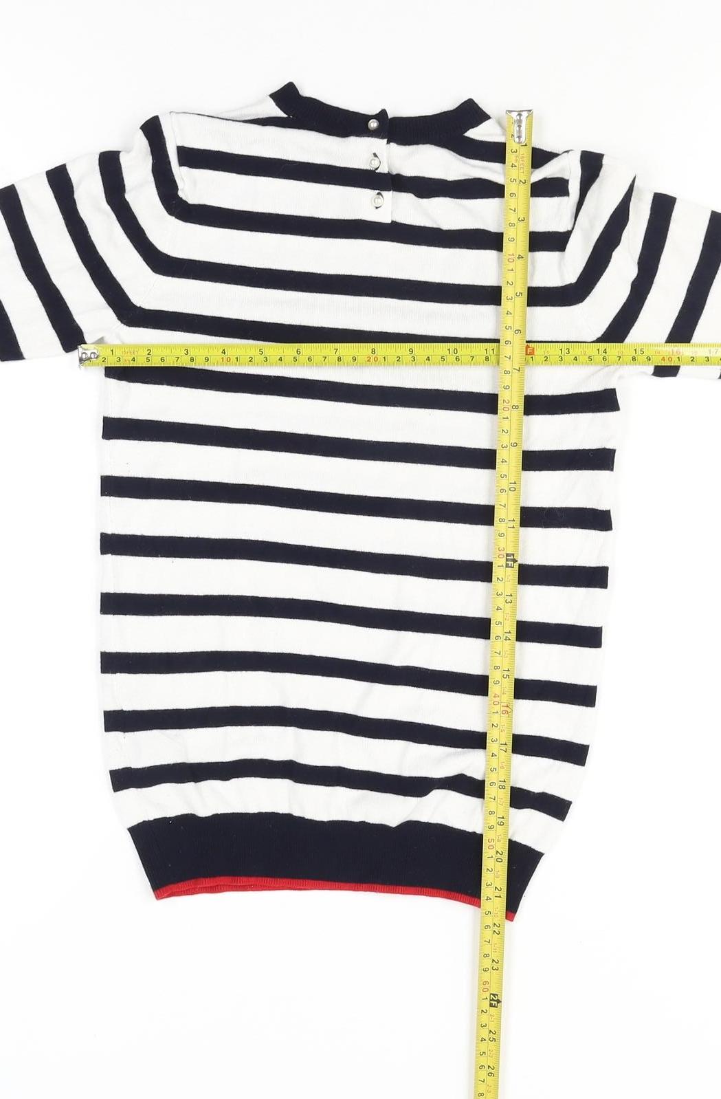 Zara Women’s Multicoloured Striped Crew Neck Knit Jumper Size S