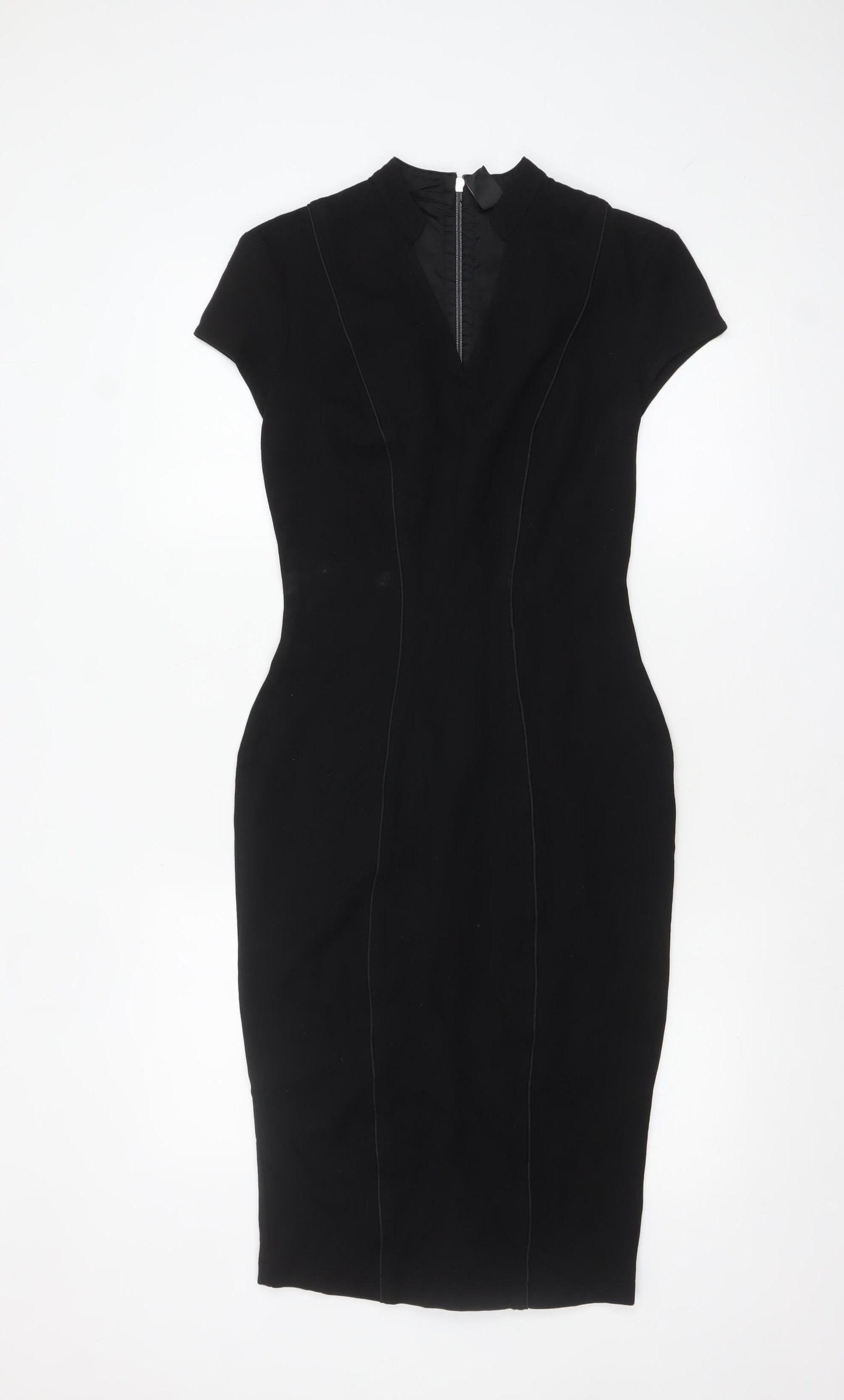 TU Women Black Size 10 Bodycon Knee Length Dress