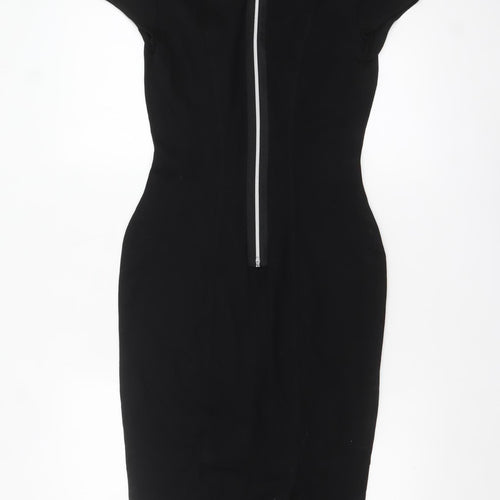 TU Women Black Size 10 Bodycon Knee Length Dress