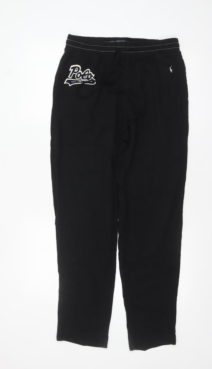 Ralph Lauren Men's Black Cotton Sweatpants M Logo Casual Trousers