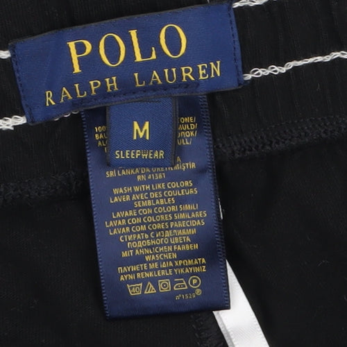 Ralph Lauren Men's Black Cotton Sweatpants M Logo Casual Trousers