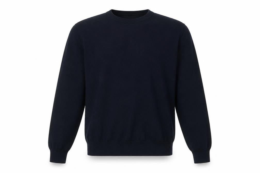 Marks and Spencer Mens Blue Pure Cotton Crew Neck Jumper L
