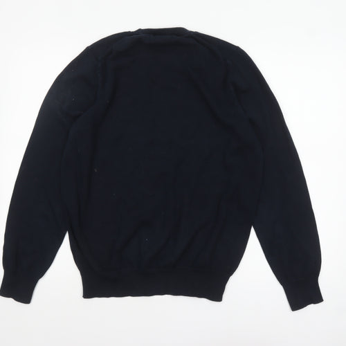Marks and Spencer Mens Blue Pure Cotton Crew Neck Jumper L