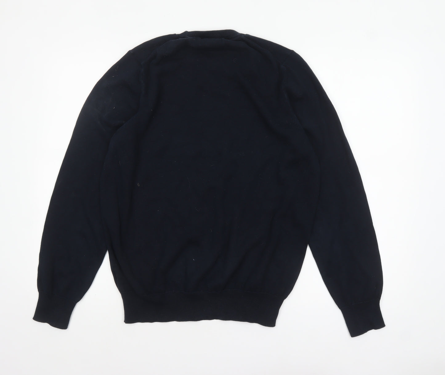 Marks and Spencer Mens Blue Pure Cotton Crew Neck Jumper L