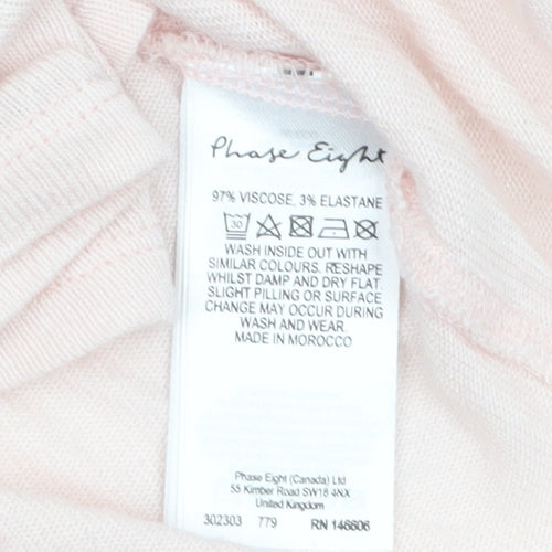 Phase Eight Women’s Pink 3/4 Sleeve Pullover Jumper Size 12