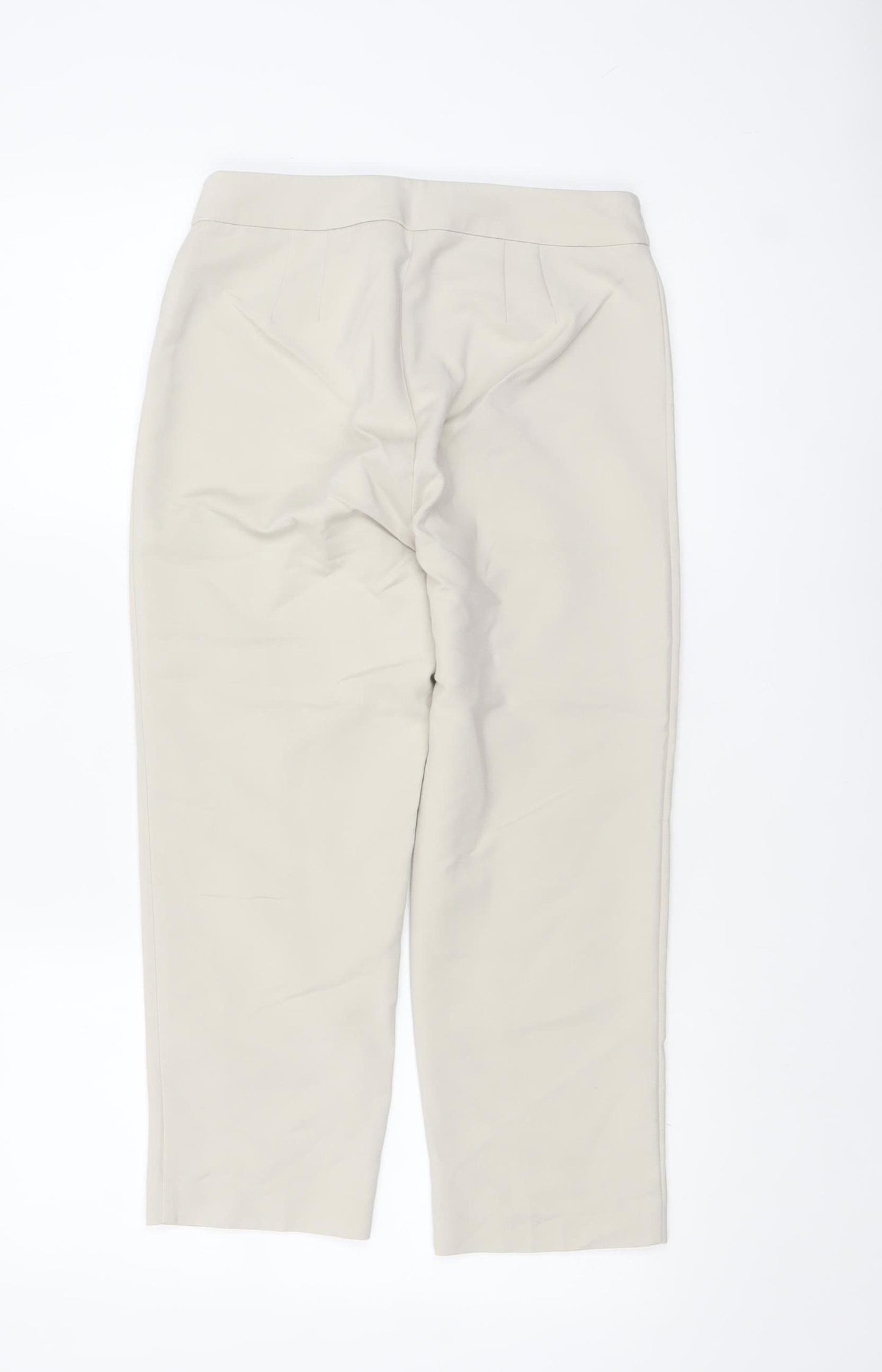 Marks and Spencer Women Beige Size 8 Cropped Trousers