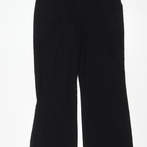 Marks and Spencer Women Black Size 14 Tall Straight Leg Trousers