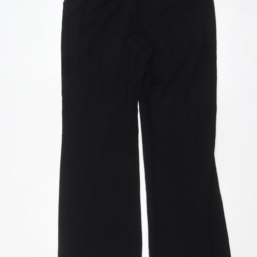 Marks and Spencer Women Black Size 14 Tall Straight Leg Trousers