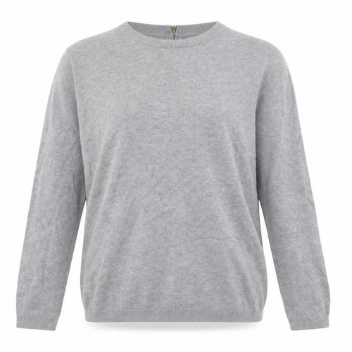 Zara Women Grey Crew Neck Wool Blend Long Sleeve Jumper Size 12
