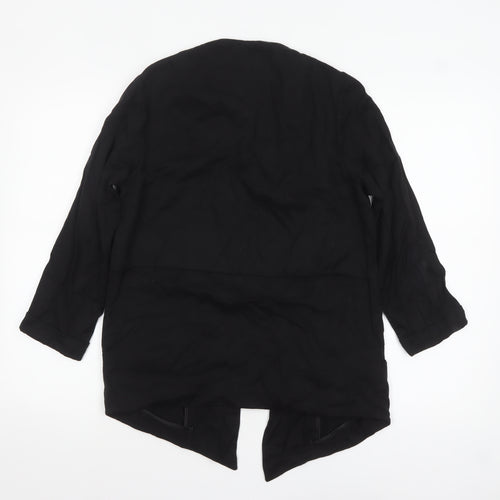 Warehouse Women’s Black Size 8 Blazer Jacket Lightweight Open Front
