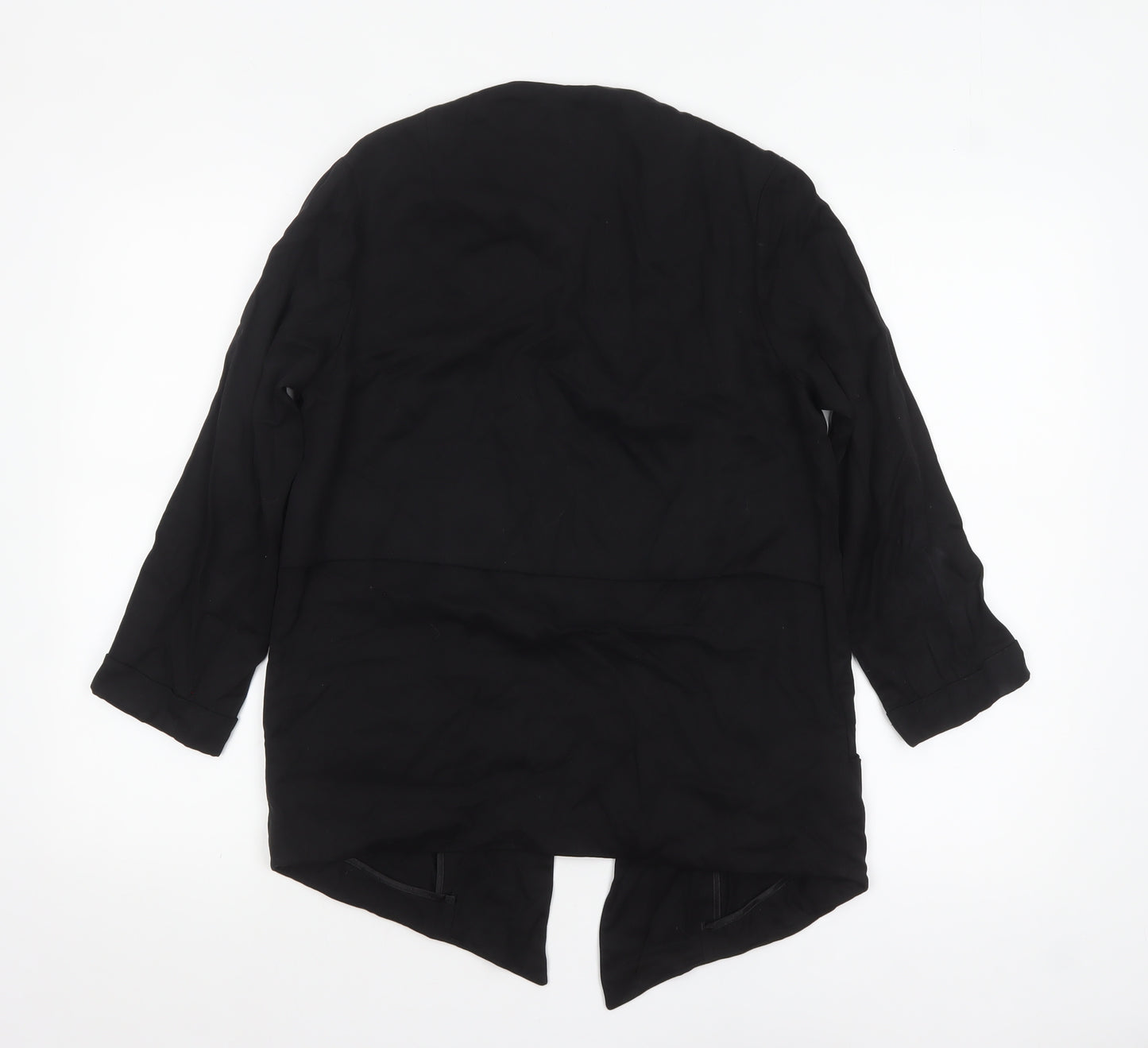 Warehouse Women’s Black Size 8 Blazer Jacket Lightweight Open Front