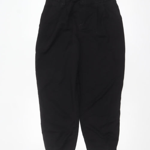 H&M Divided Women’s Black High-Rise Slim Tapered Trousers Size 10