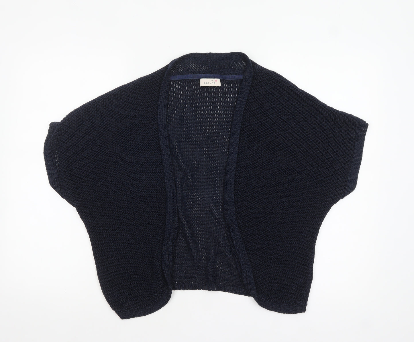 Marks and Spencer Women Blue Open-Knit Shrug Cardigan Size 20