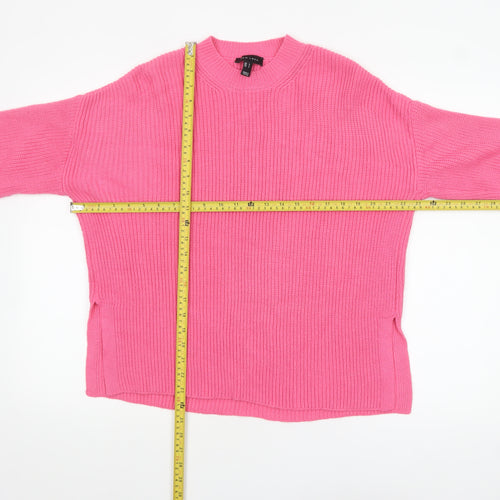 New Look Women’s Pink Knit Mock Neck Long Sleeve Pullover Jumper S