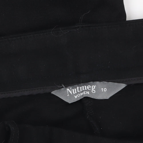 Nutmeg Women Black Slim Fit Stretch Trousers Size 10