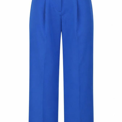 Tu Women Blue 10S Pleated Straight Leg Trousers