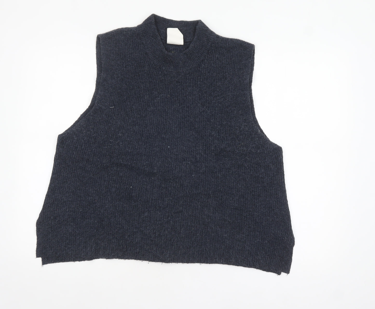 Thought Women's Grey Sleeveless Mock Neck Knit Vest Size 14