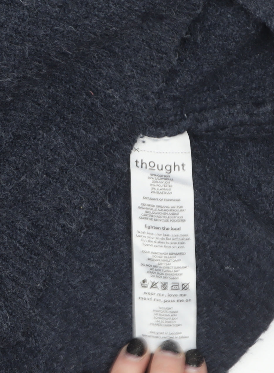 Thought Women's Grey Sleeveless Mock Neck Knit Vest Size 14