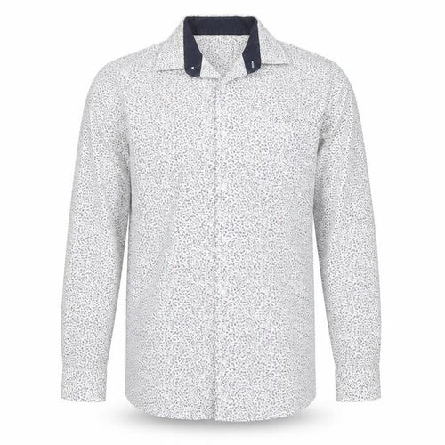 Tailoring by F&F Men's Blue Floral Slim Fit Long Sleeve Button-Up Shirt M