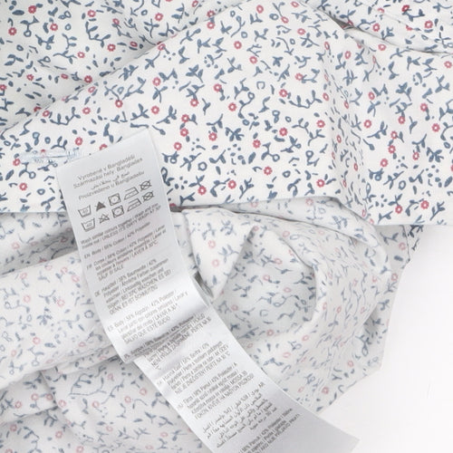 Tailoring by F&F Men's Blue Floral Slim Fit Long Sleeve Button-Up Shirt M