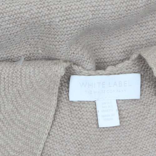 The White Company Womens Beige Wool Cashmere Cardigan XS