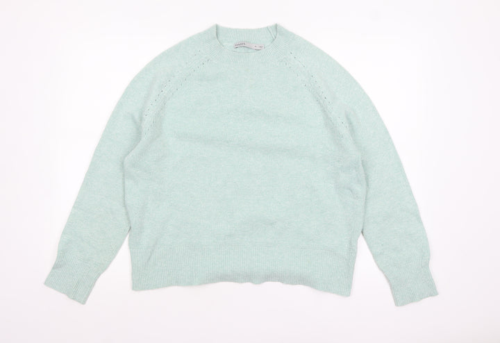 Oasis Women's Green Crew Neck Knit Pullover Jumper Size 12
