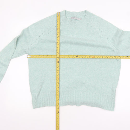Oasis Women's Green Crew Neck Knit Pullover Jumper Size 12