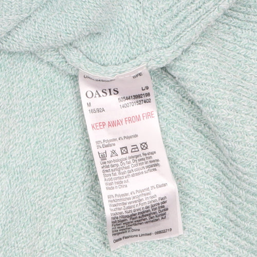 Oasis Women's Green Crew Neck Knit Pullover Jumper Size 12
