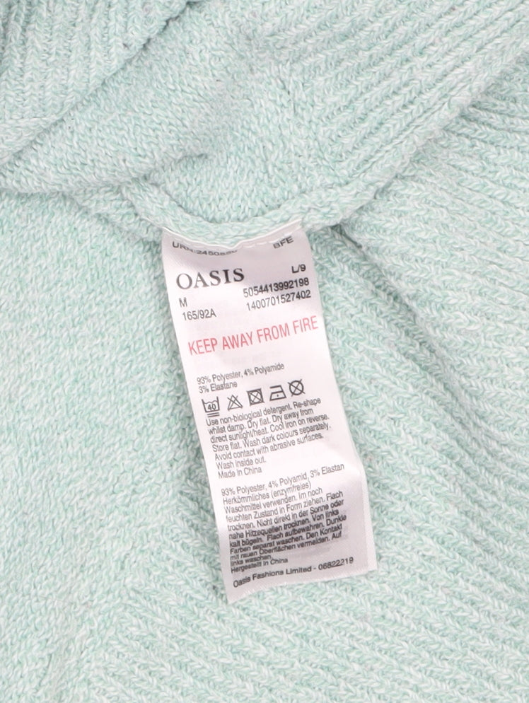 Oasis Women's Green Crew Neck Knit Pullover Jumper Size 12