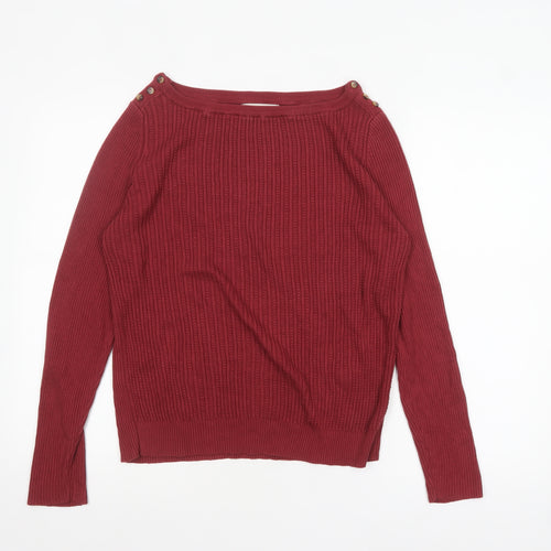 Marks and Spencer Per Una Red Boat Neck Knit Jumper Women’s Size 16