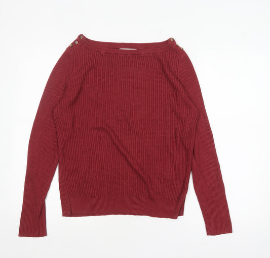 Marks and Spencer Per Una Red Boat Neck Knit Jumper Women’s Size 16