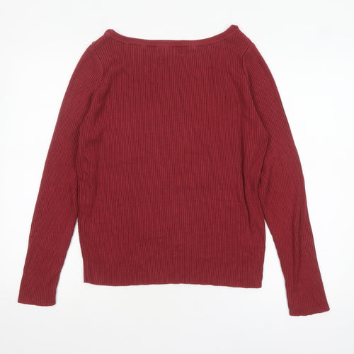 Marks and Spencer Per Una Red Boat Neck Knit Jumper Women’s Size 16