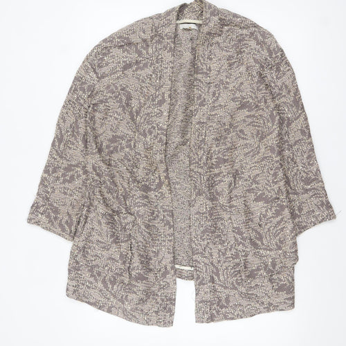 Intropia Women’s Beige Tweed Open Front Blazer Size 10
