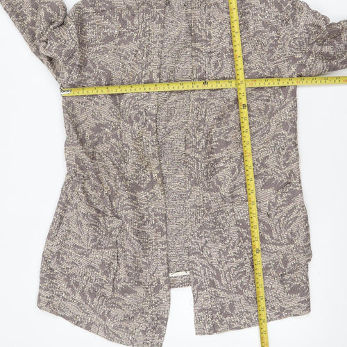 Intropia Women’s Beige Tweed Open Front Blazer Size 10