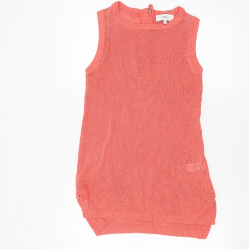 Next Women Pink Knit Sleeveless Tank Top Size 10
