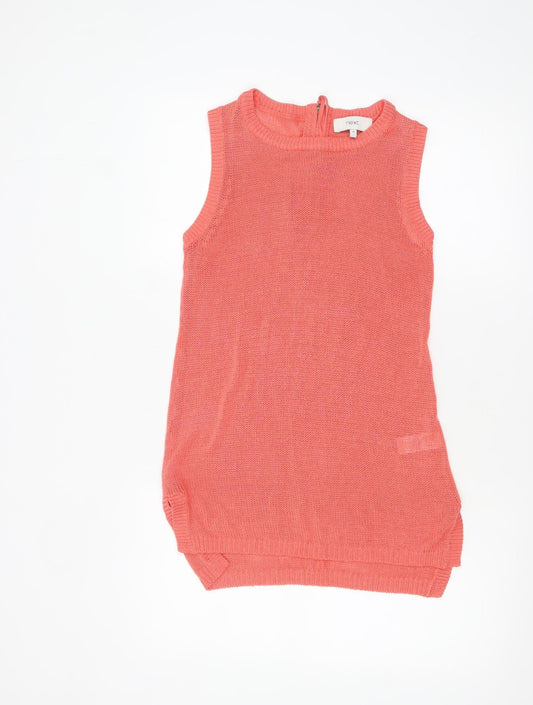 Next Women Pink Knit Sleeveless Tank Top Size 10
