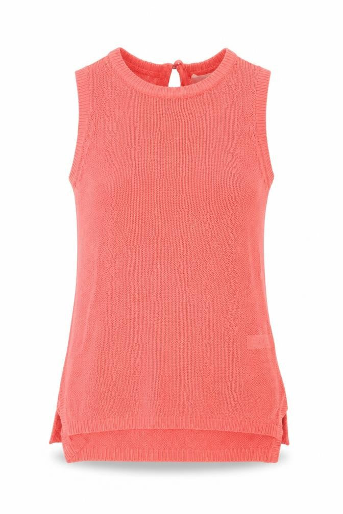 Front view of Next Women Pink Knit Sleeveless Tank Top, size 10
