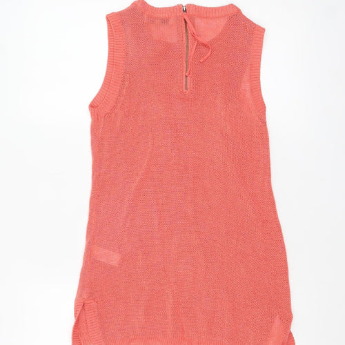 Next Women Pink Knit Sleeveless Tank Top Size 10