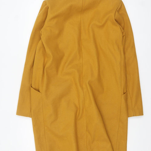 Primark Women's Yellow Long Coat Size 8 Lightweight Overcoat