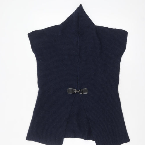 Paul Costelloe Women’s Blue Wool Blend Sleeveless Cardigan UK 12
