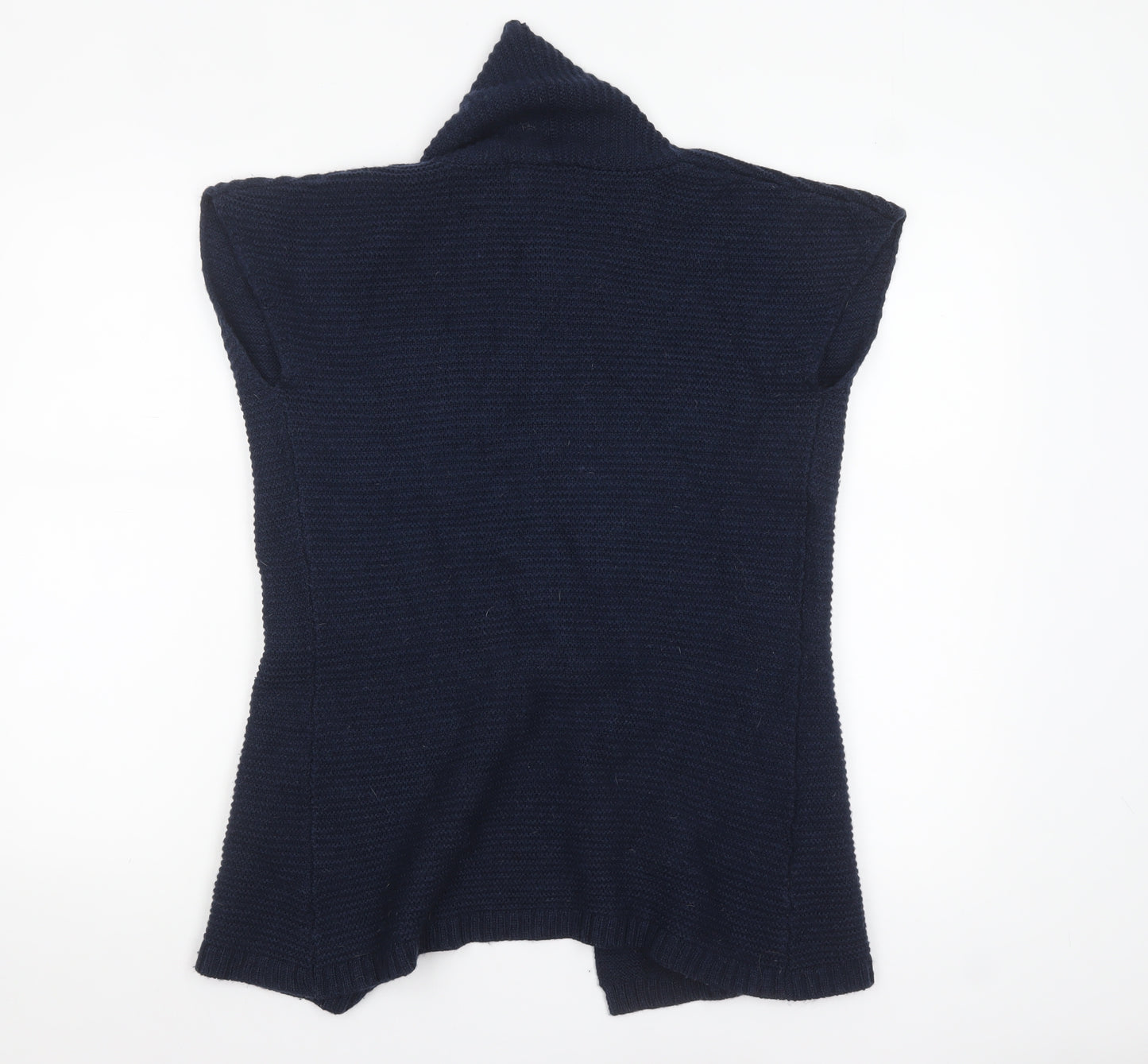 Paul Costelloe Women’s Blue Wool Blend Sleeveless Cardigan UK 12