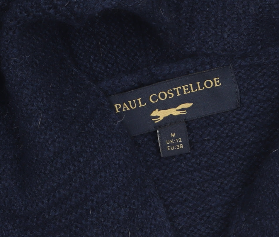 Paul Costelloe Women’s Blue Wool Blend Sleeveless Cardigan UK 12