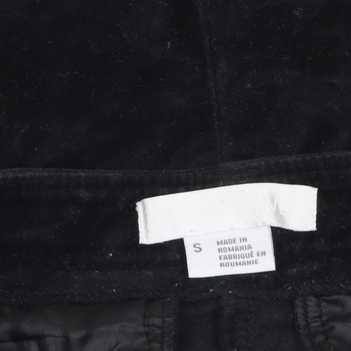 Representative Women Black Cotton Velvet High Rise Chino Shorts S