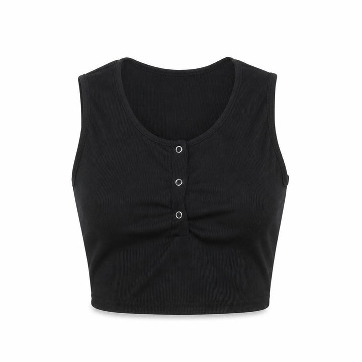 Nasty Gal Women’s Black Cropped Tank Top Size 4 Slim Fit