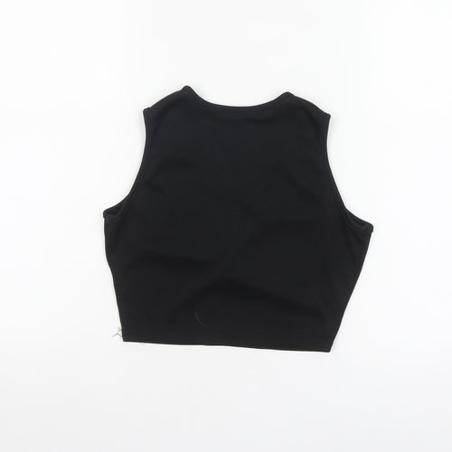 Nasty Gal Women’s Black Cropped Tank Top Size 4 Slim Fit