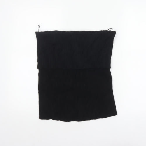 Marks and Spencer Womens Black Ribbed Strapless Top Size 22