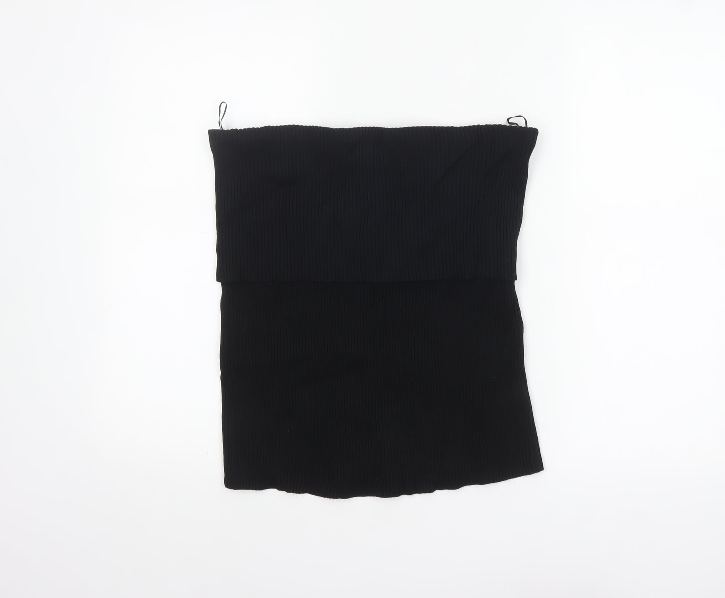 Marks and Spencer Womens Black Ribbed Strapless Top Size 22