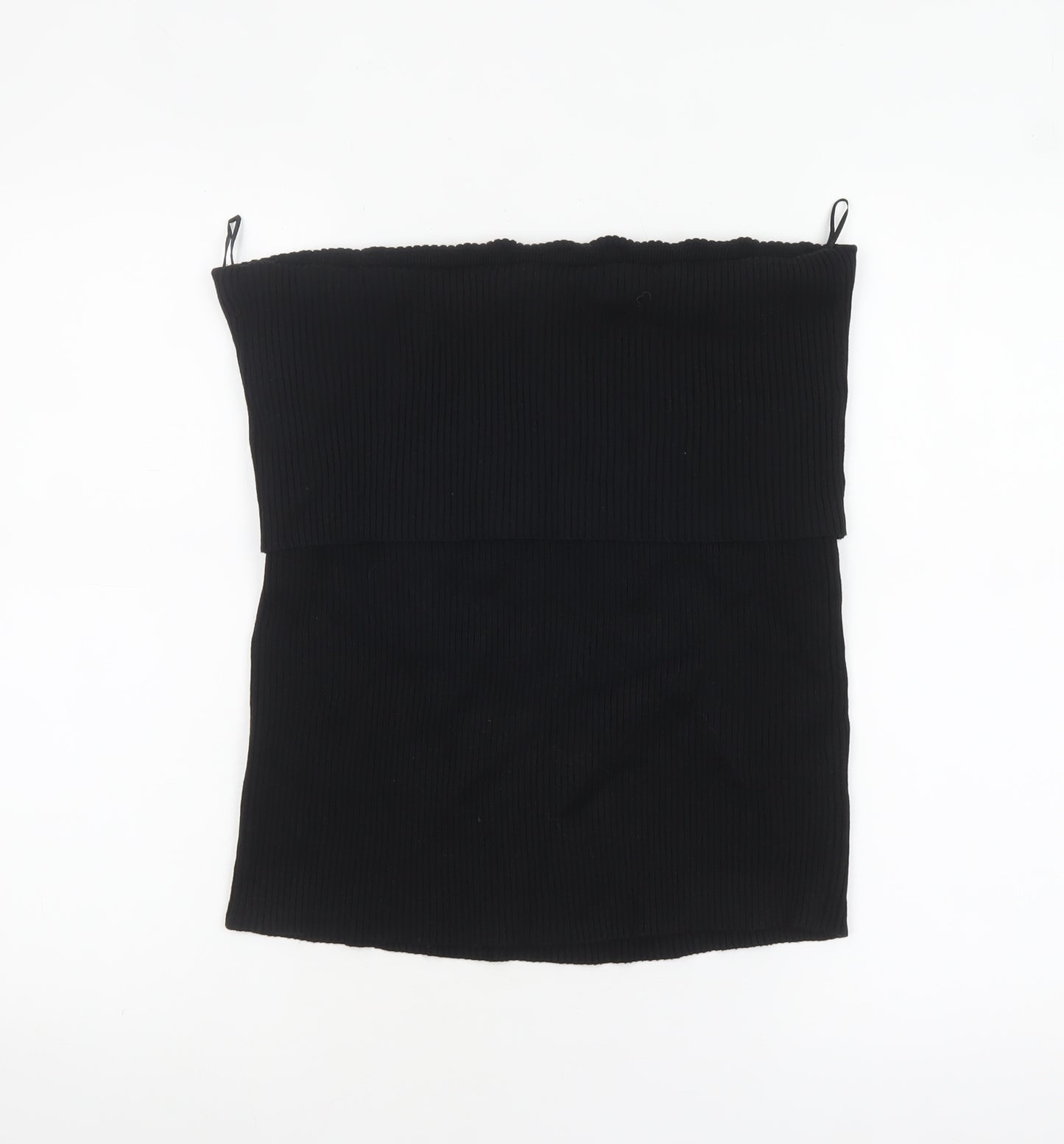 Marks and Spencer Womens Black Ribbed Strapless Top Size 22