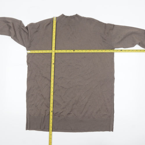 Uniqlo Women’s Brown Mock Neck Long Sleeve Tunic Jumper Size S