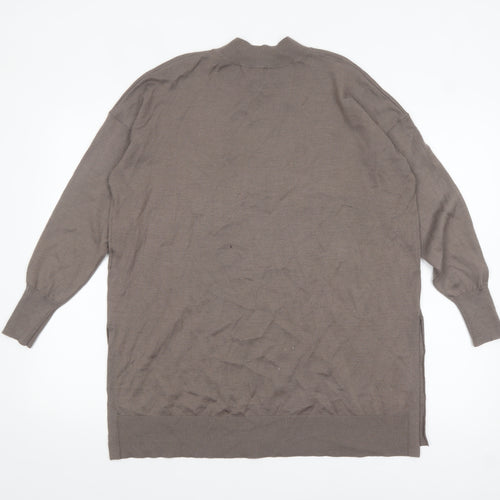 Uniqlo Women’s Brown Mock Neck Long Sleeve Tunic Jumper Size S